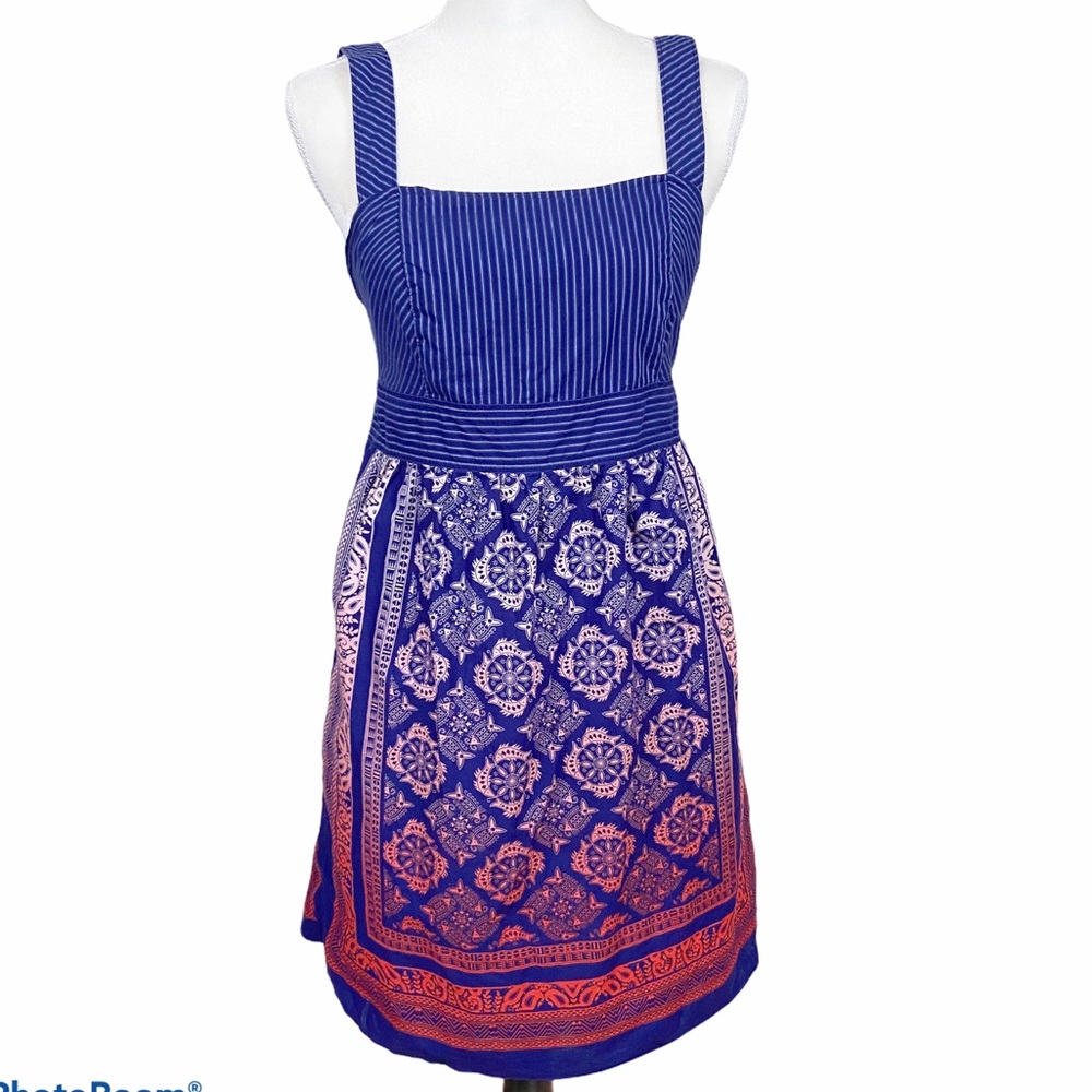 4/$25 Columbia bandanna sundress blue red pink